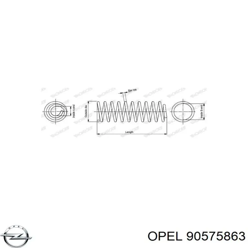Передняя пружина 90575863 Opel