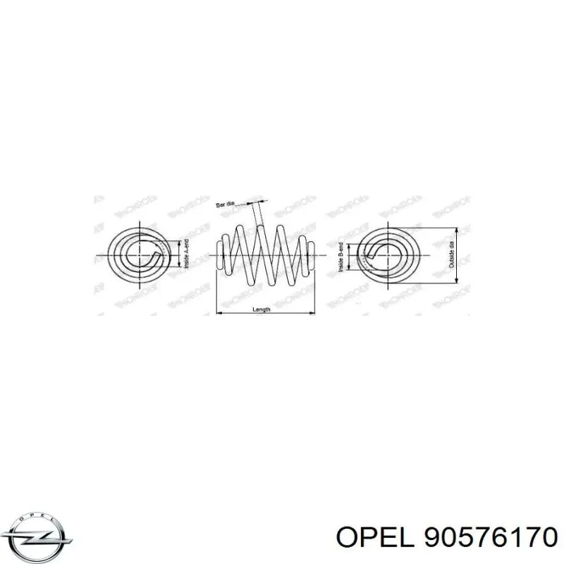 Пружина амортизатора Opel 90576170 цена, от 31.64 USD