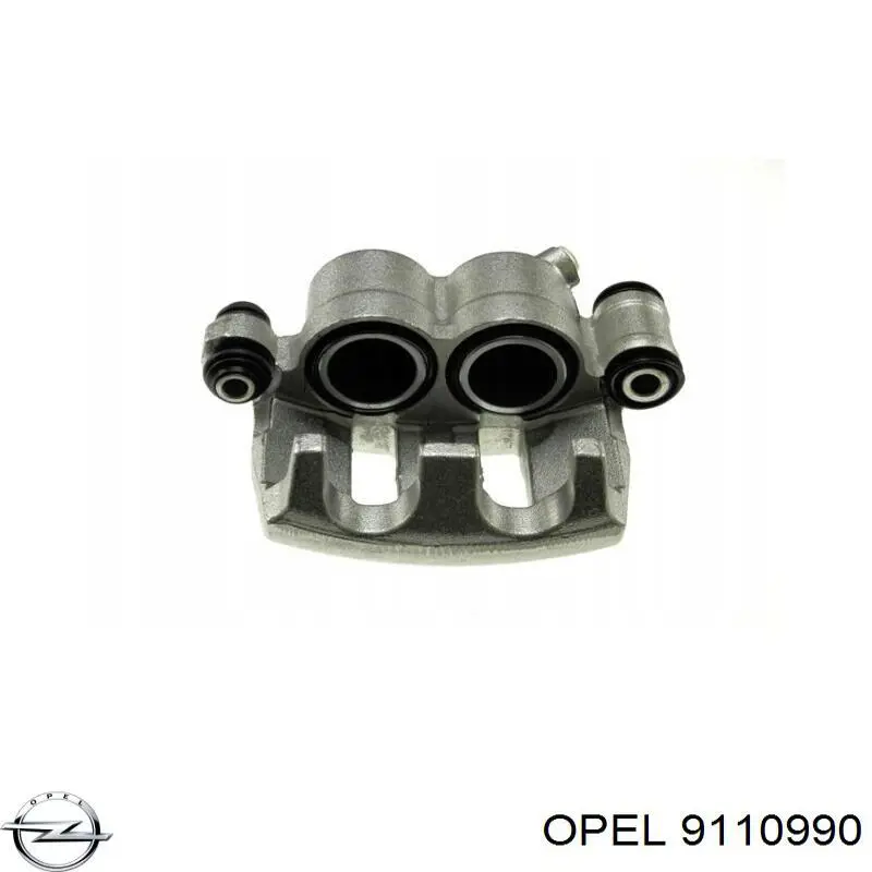 9110990 Opel Суппорт тормозной, передний, правый