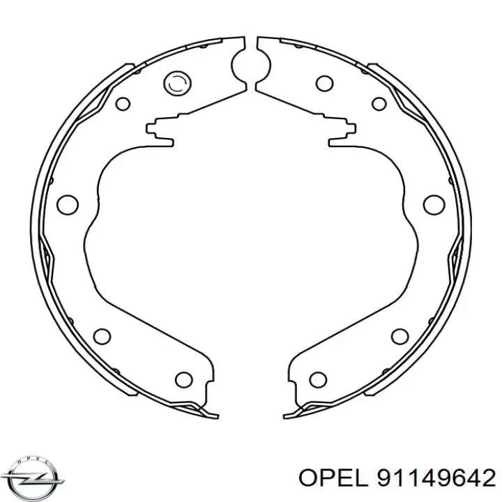 Тормозные колодки стояночного тормоза Opel 91149642 цена, от 24.44 USD