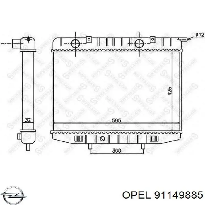 91149885 Opel радиатор