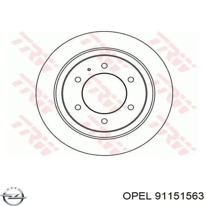 Задний дисковый тормоз Opel 91151563