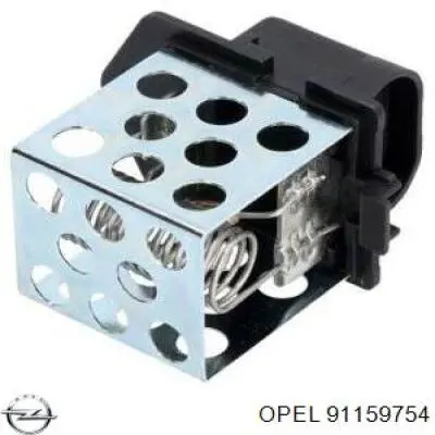 91159754 Opel regulador de revoluções de ventilador de esfriamento (unidade de controlo)