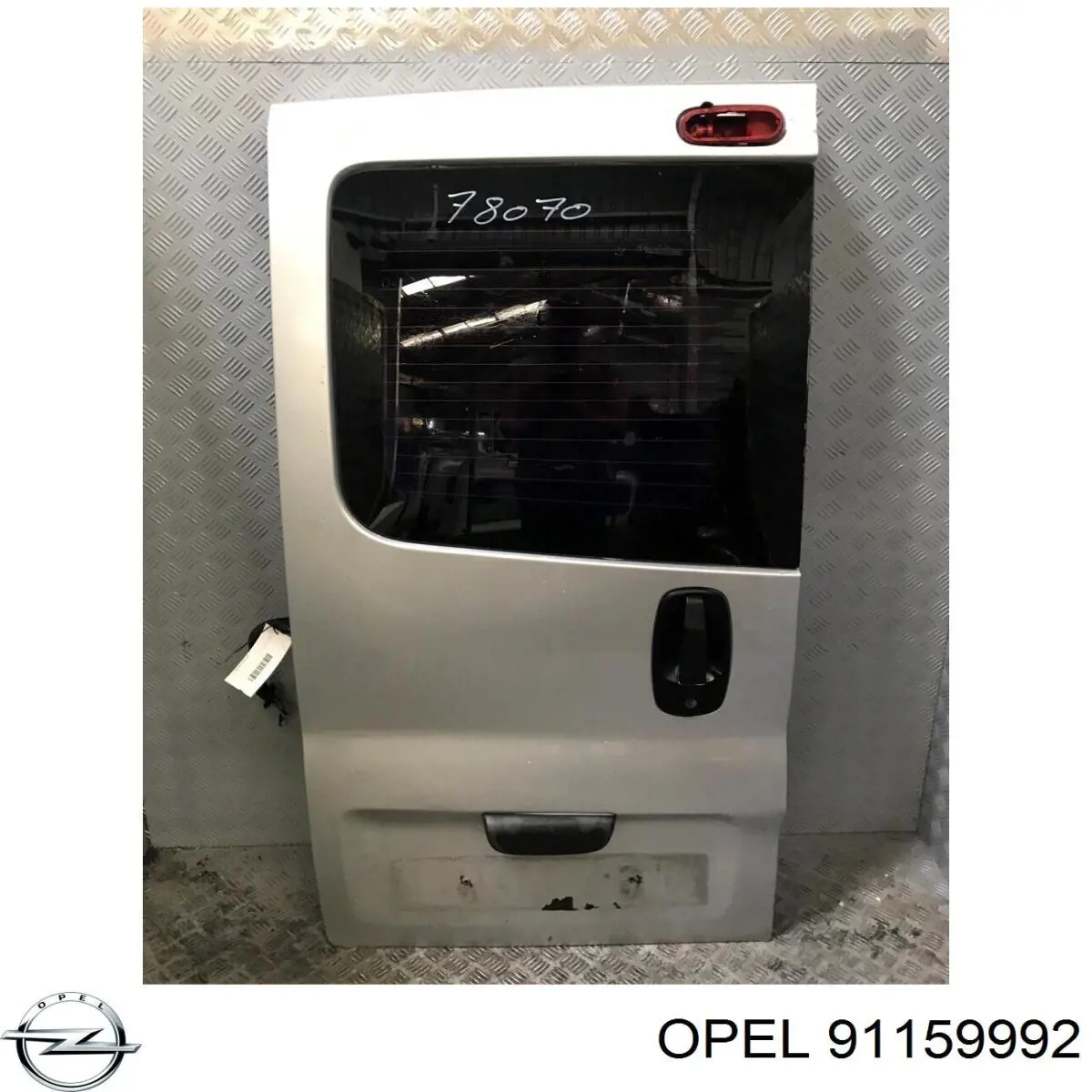 91159992 Opel porta batente traseira esquerda de furgão