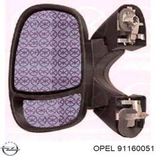 Наружное зеркало правое Opel 91160051 цена, от 50.84 USD