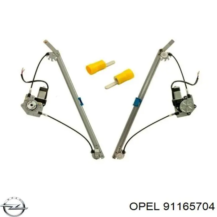 91165704 Opel механизм стеклоподъемника двери передней левой