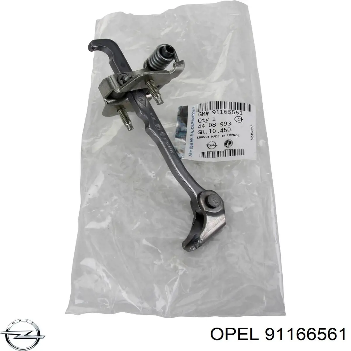 91166561 Opel limitador dianteiro de abertura de porta