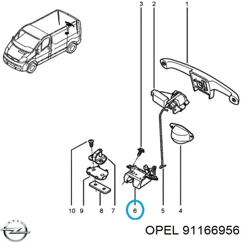 Купить 91166956 Opel 