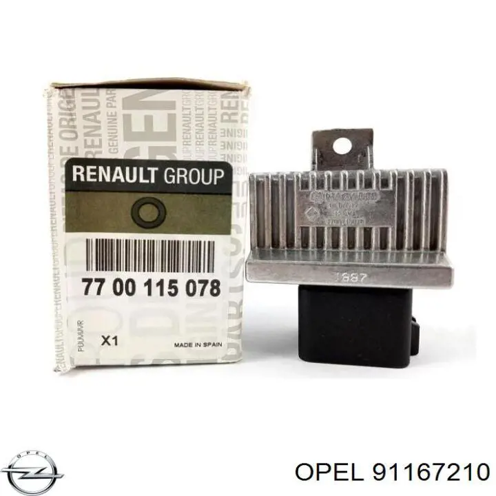 91167210 Opel Relê das velas de incandescência