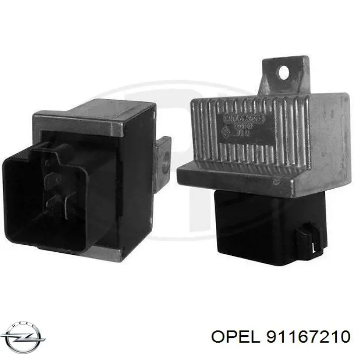 Relê das velas de incandescência Opel 91167210