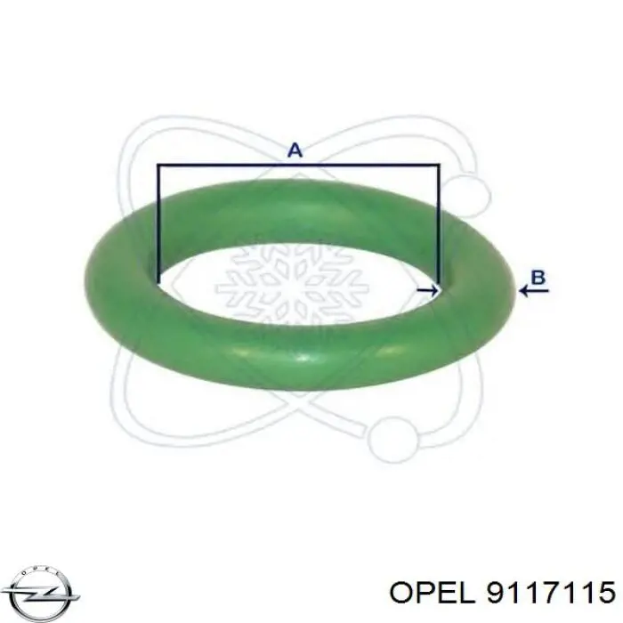 Кольцо уплотнительное шланга компрессора нагнетательного Opel 9117115 цена, от 5.20 USD