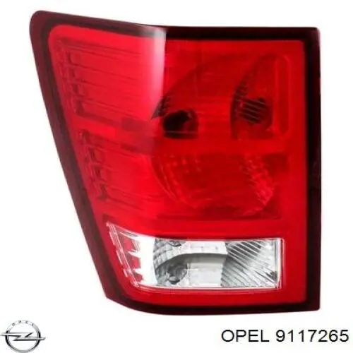 Фонарь задний правый Opel 9117265 цена, от 25.34 USD