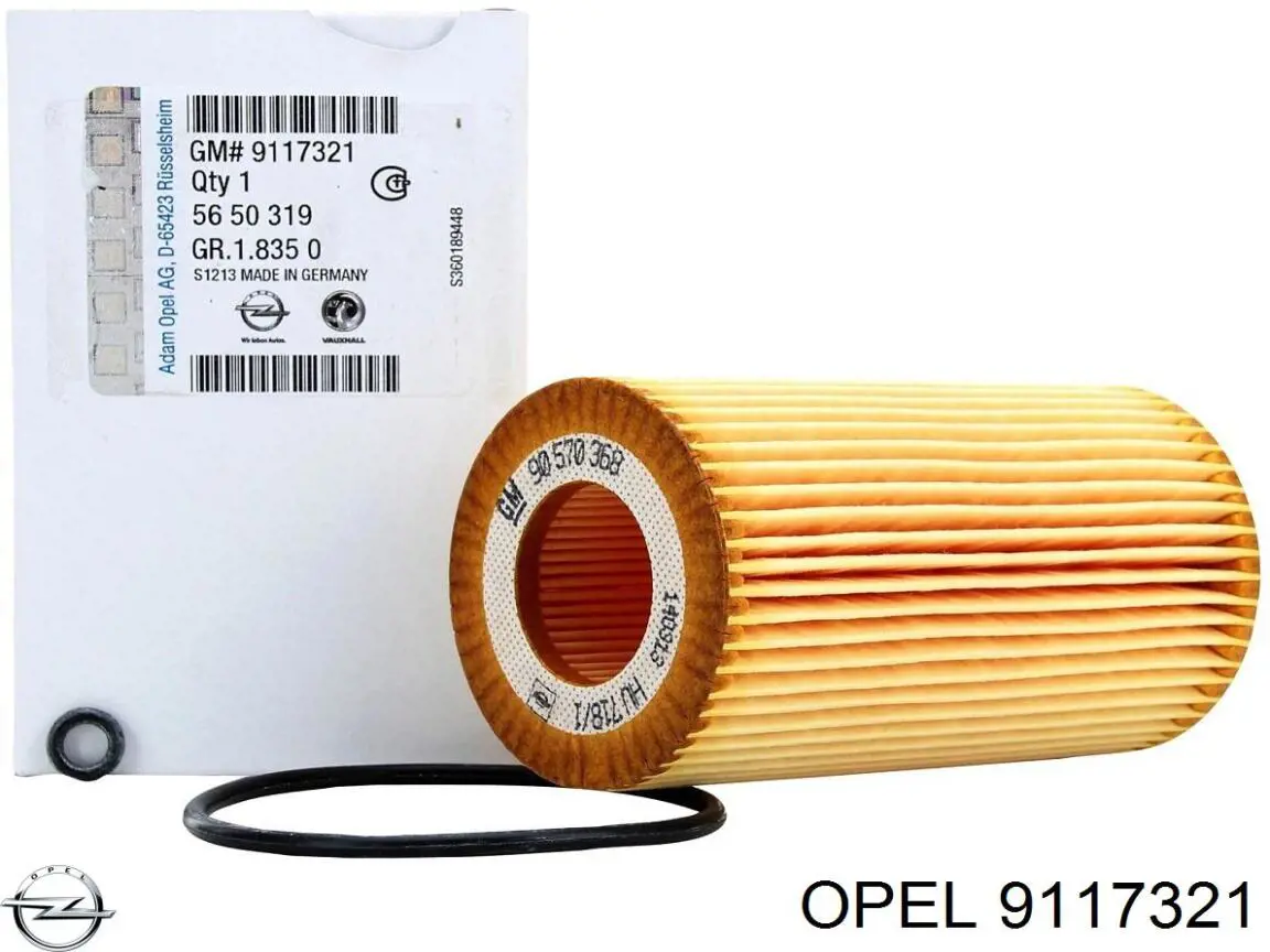 Фильтр масляный Opel 9117321