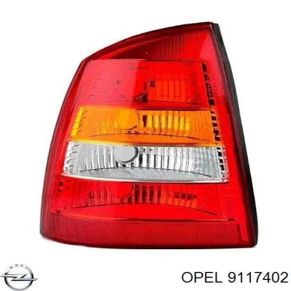 9117402 Opel фонарь задний левый