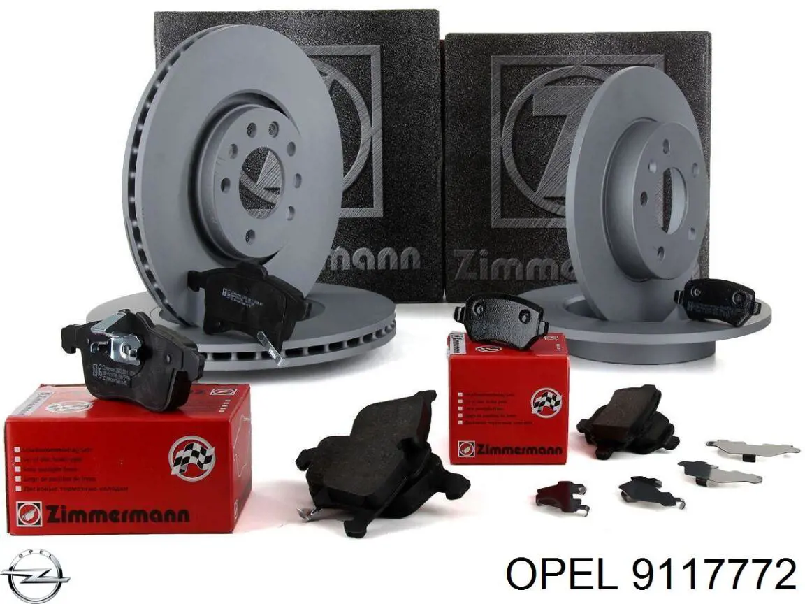Тормозные диски 9117772 Opel