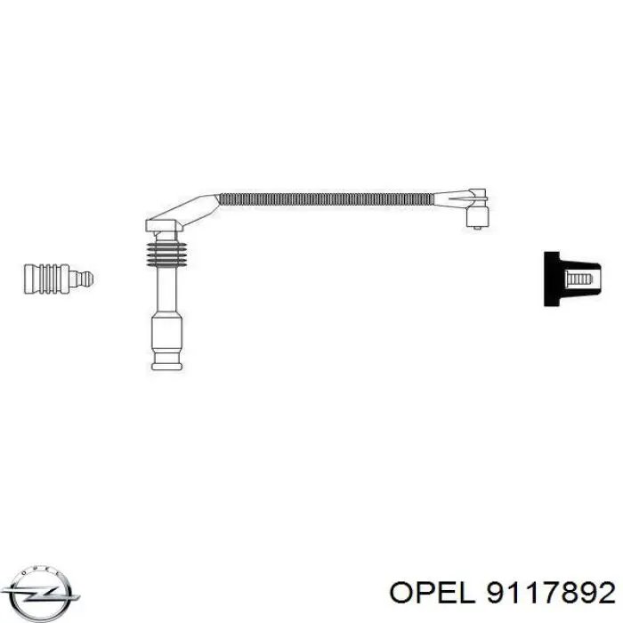 Высоковольтные провода 9117892 Opel