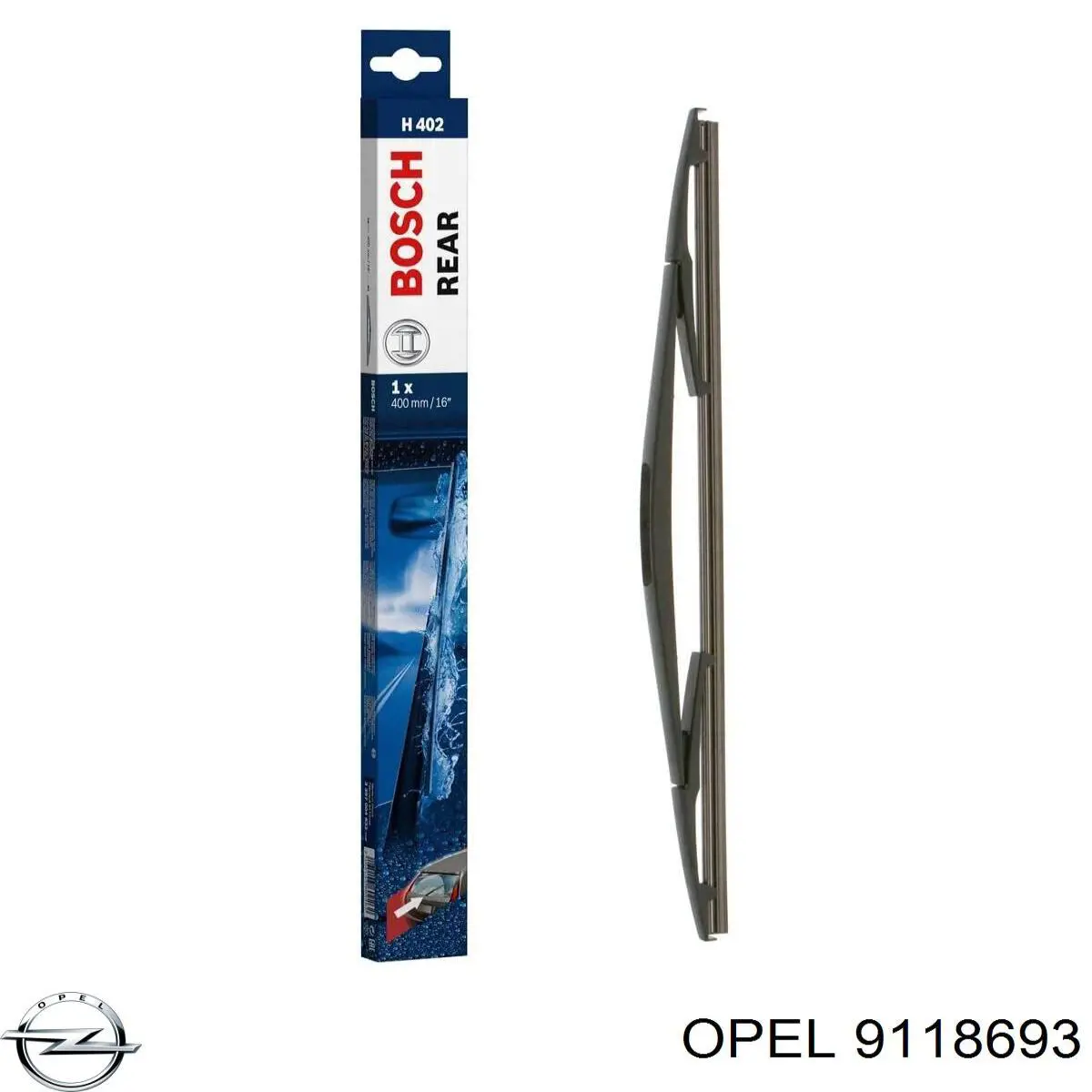 9118693 Opel Щетка заднего стеклоочистителя