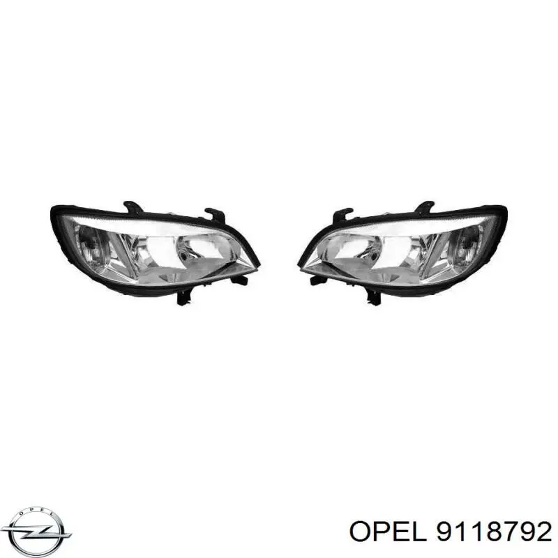 Фара правая 9118792 Opel