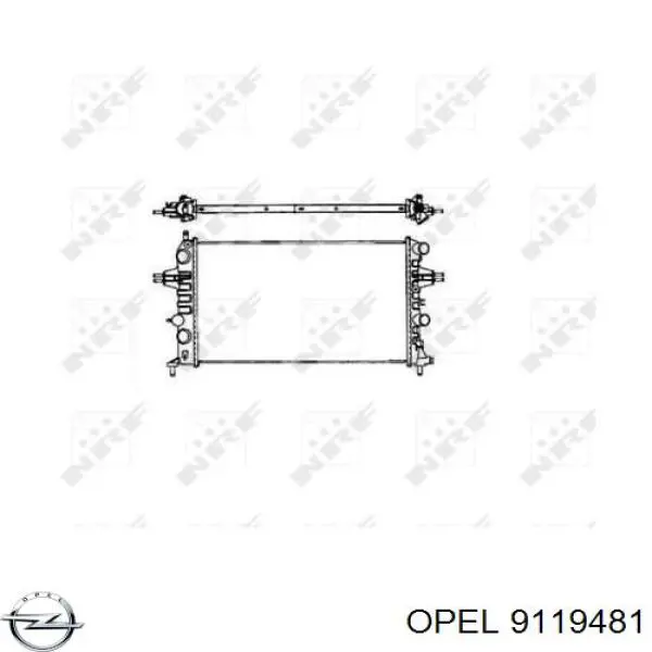 Купить 9119481 Opel Радиатор водяной