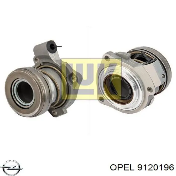 9120196 Opel рабочий цилиндр сцепления в сборе с выжимным подшипником