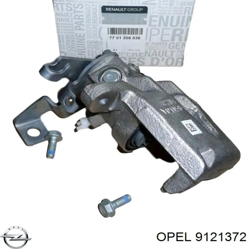 Суппорт тормозной левый задний Opel 9121372