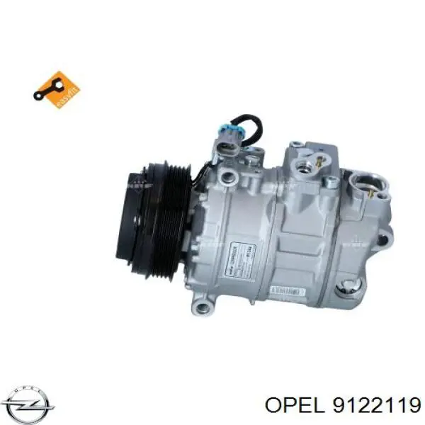 Компрессор кондиционера 9122119 Opel