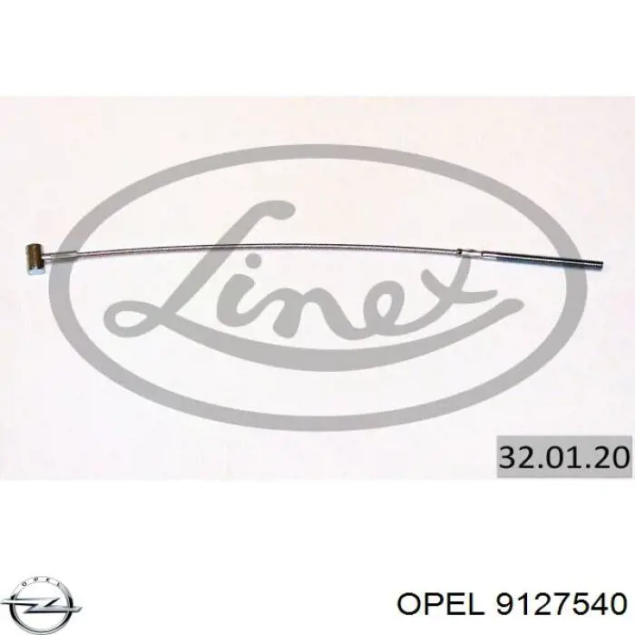Купить 9127540 Opel Передний трос ручника