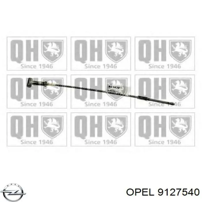 Трос ручного тормоза передний Opel 9127540 цена, от 4.66 USD