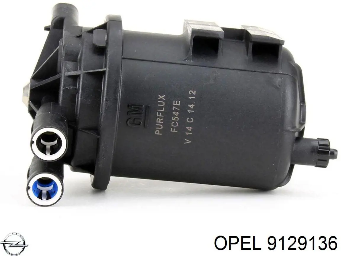 9129136 OPEL Filtro de combustible original y equivalente