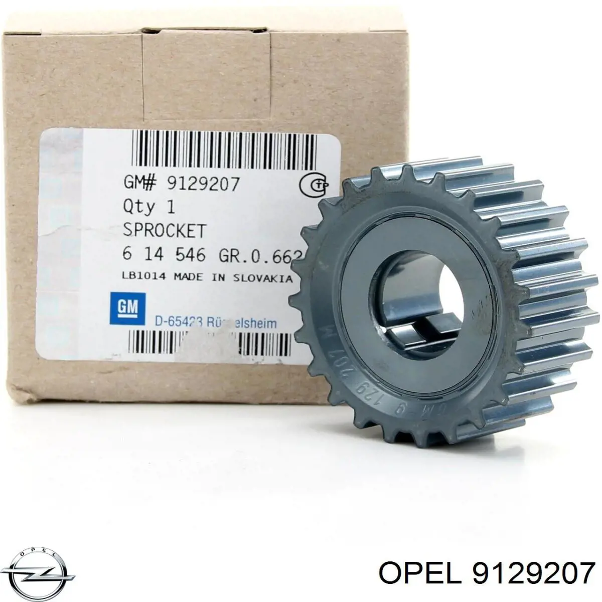 9129207 Opel звездочка-шестерня привода коленвала двигателя
