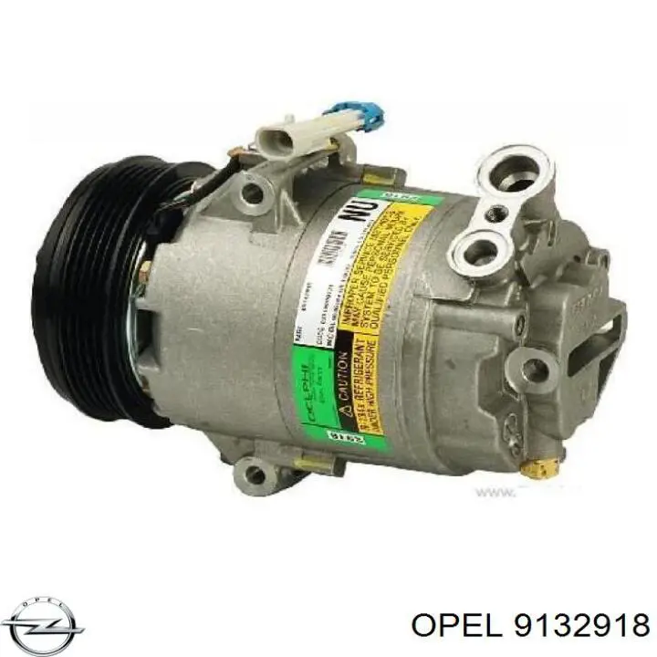 Компрессор кондиционера 9132918 Opel