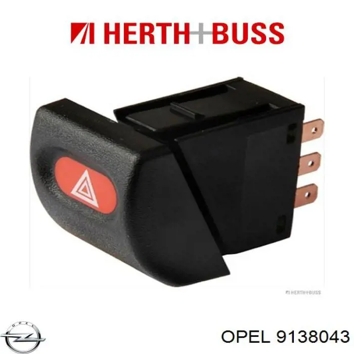 Кнопка аварийного сигнала Opel 9138043 цена, от 8.07 USD