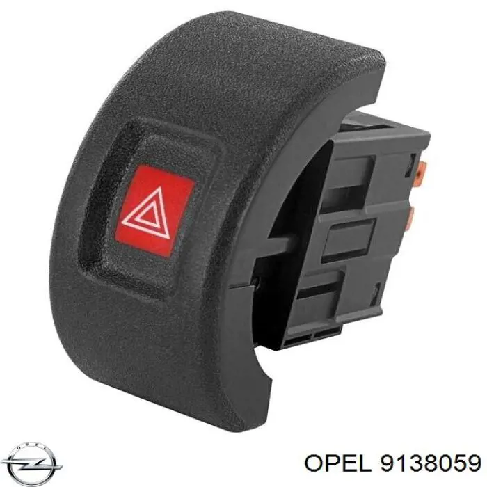 9138059 Opel botão de ativação do sinal de emergência