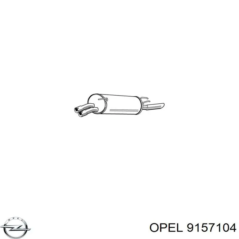 Купить 9157104 Opel Глушитель задний
