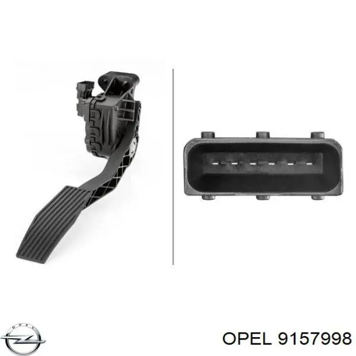 Педаль газа (акселератора) Opel 9157998 цена, от 46.59 USD