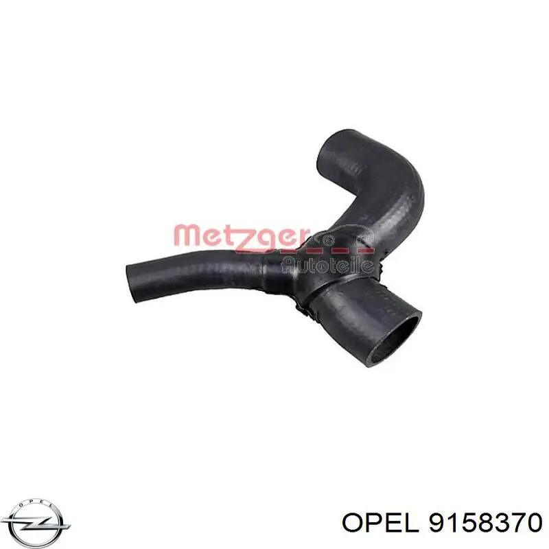 9158370 Opel шланг (патрубок радиатора охлаждения нижний)