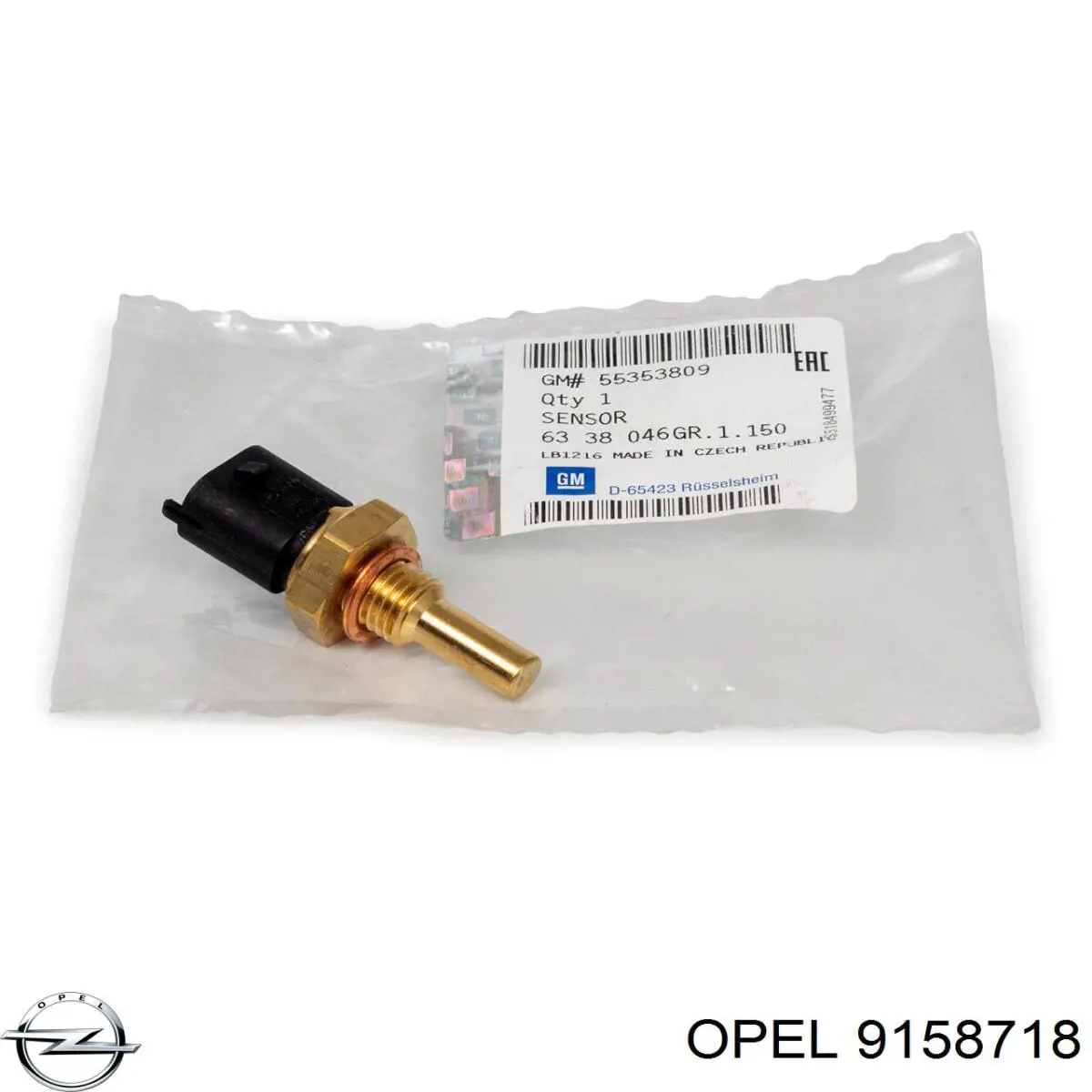 9158718 Opel sonda lambda, sensor de oxigênio depois de catalisador