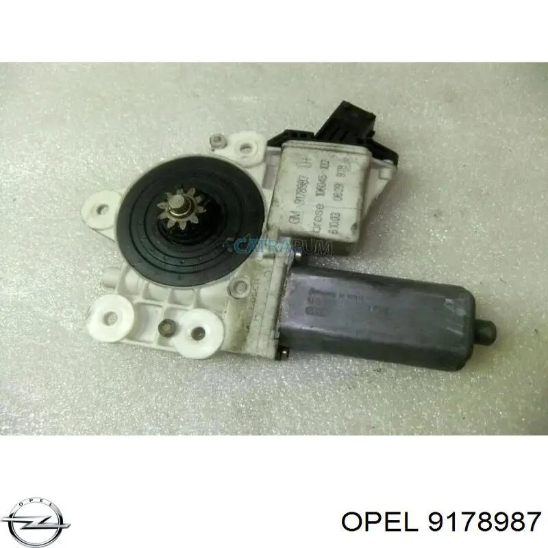 9178987 Opel motor de acionamento de vidro da porta dianteira esquerda