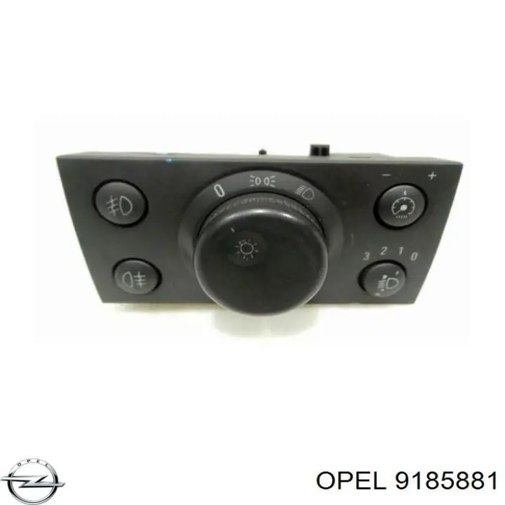 9185881 Opel переключатель света фар на "торпедо"