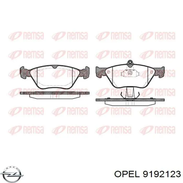 Купить 9192123 Opel Колодки тормозные