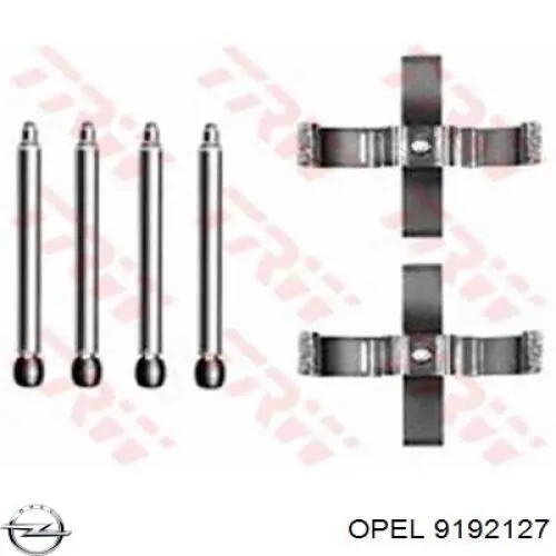 Ремкомплект тормозных колодок Opel 9192127 цена, от 5.18 USD