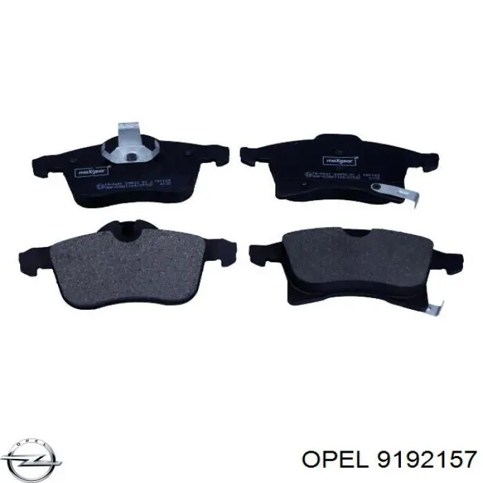 9192157 Opel колодки тормозные передние дисковые