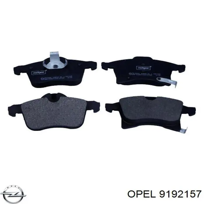 Передние тормозные колодки 9192157 Opel