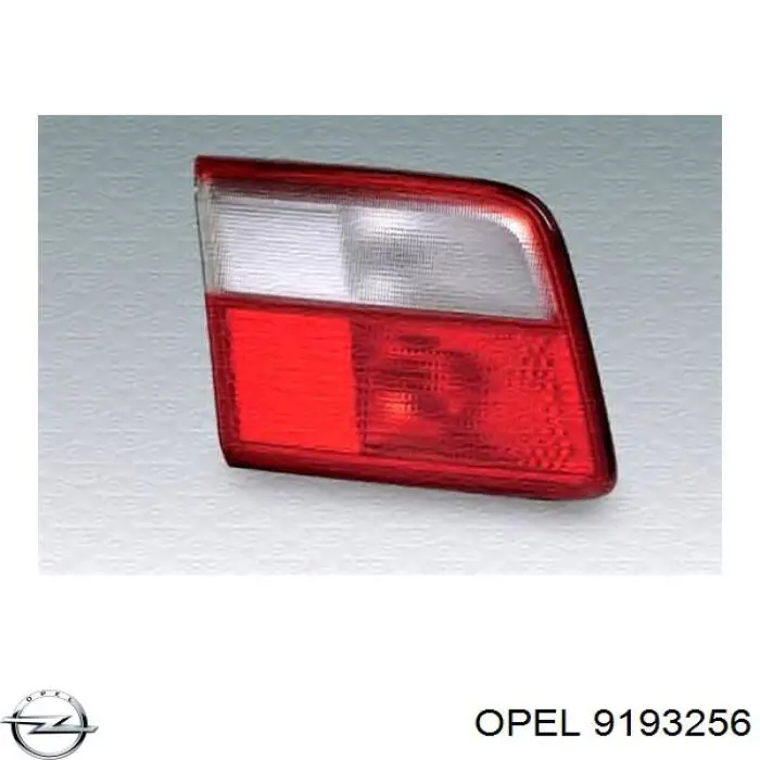 9193256 Opel lanterna traseira direita interna