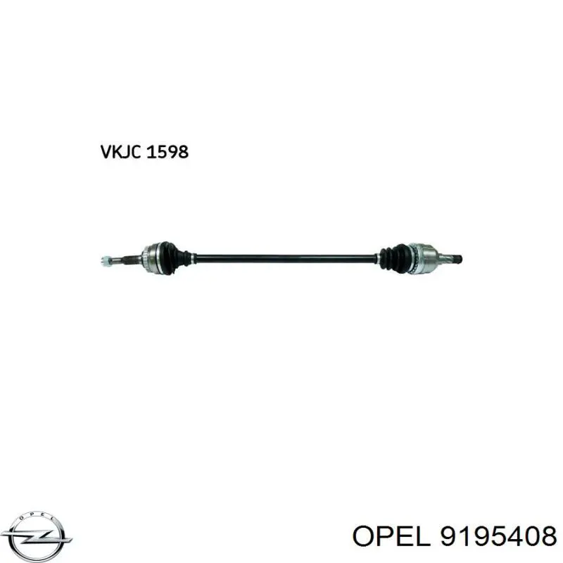 Привод передний правый Opel 9195408 цена, от 101.44 USD