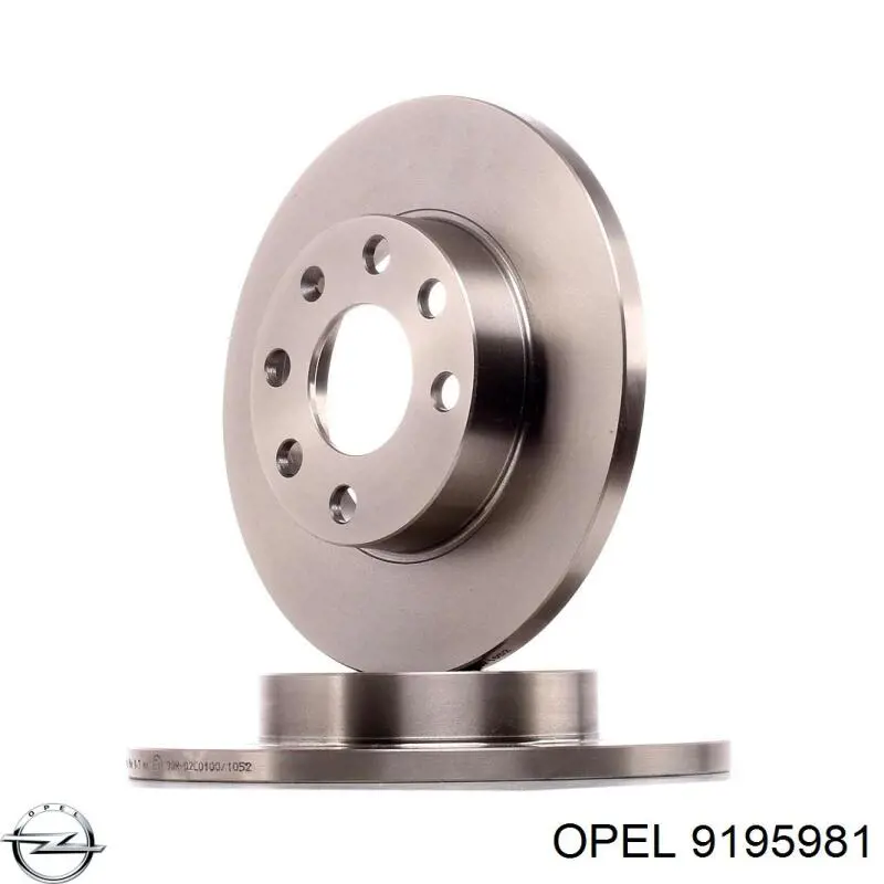 9195981 Opel диск тормозной передний