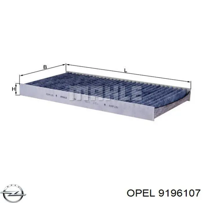 Фильтр воздушный отопителя Opel 9196107 цена, от 5.89 USD