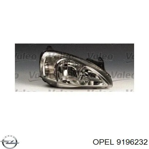 Фара правая Opel 9196232