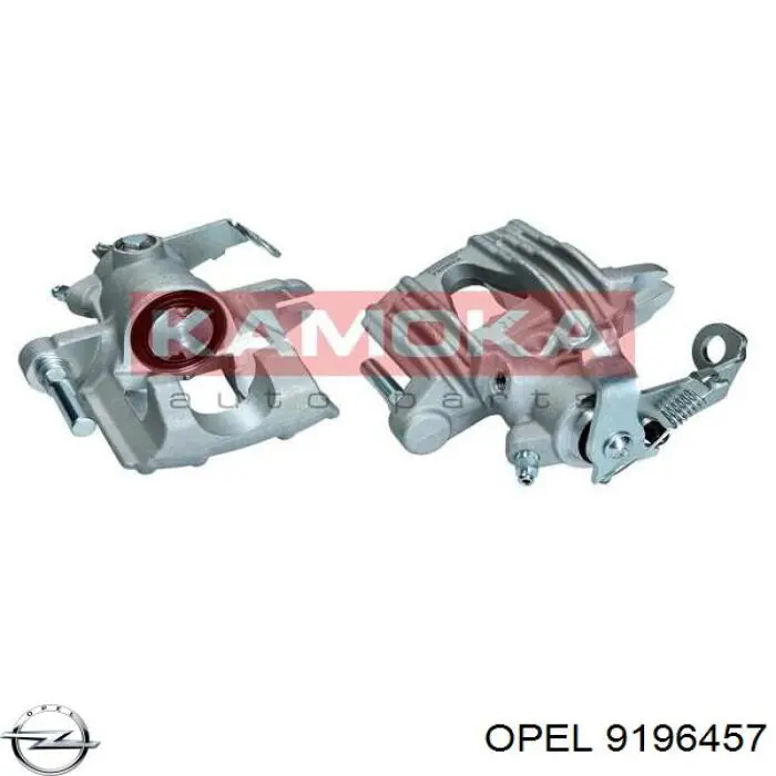 9196457 Opel Суппорт тормозной задний правый