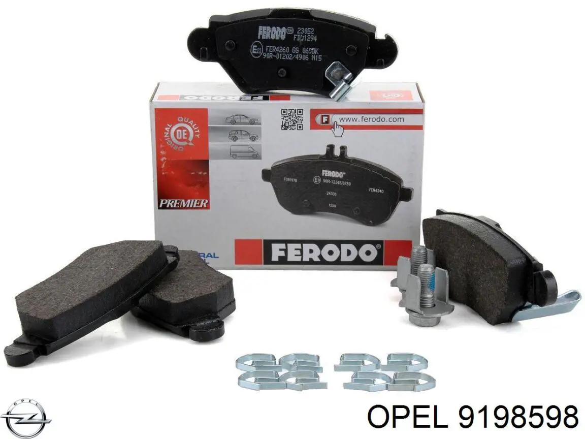 Колодки дисковые  Opel 9198598 цена, от 13.78 USD
